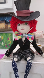 The Mad Hatter cloth art doll