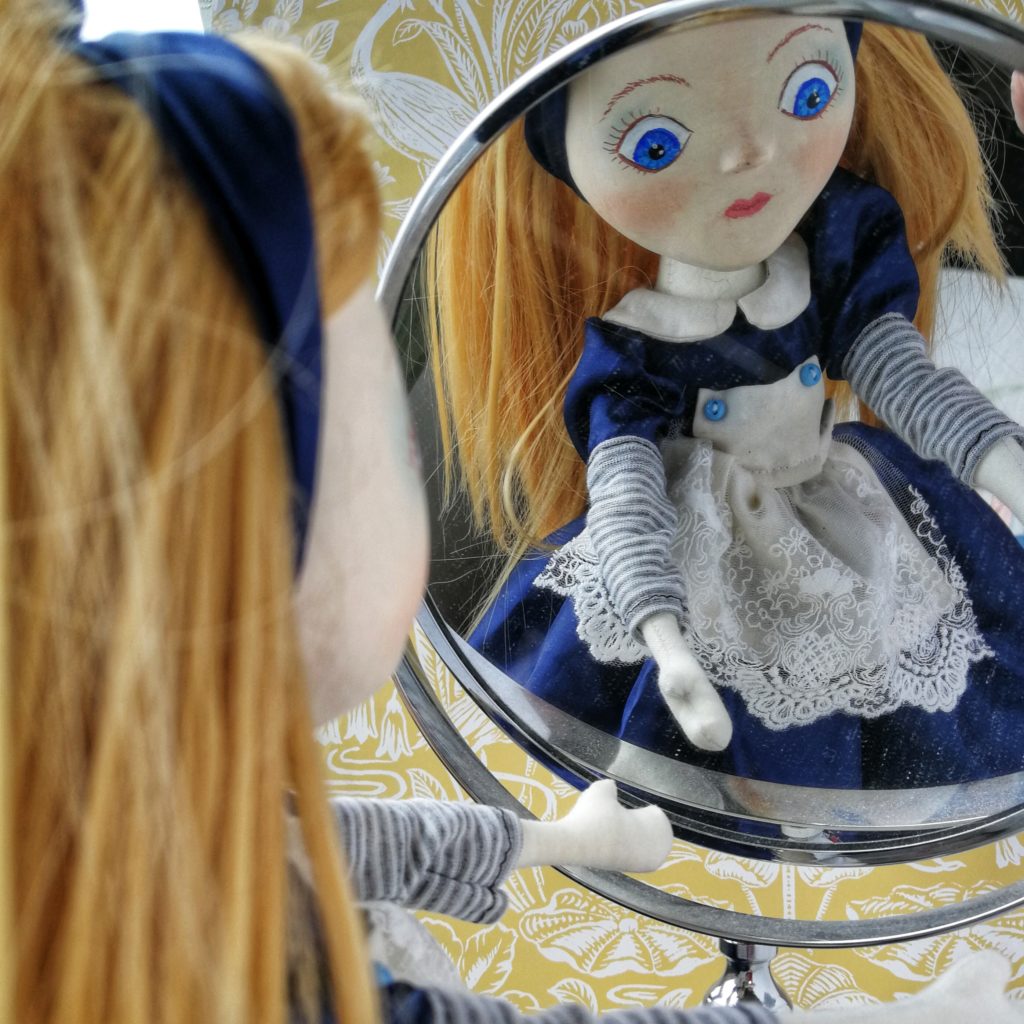 Alice looking through the looking glass