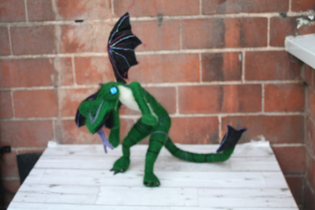 The Jabberwock needle felted art doll