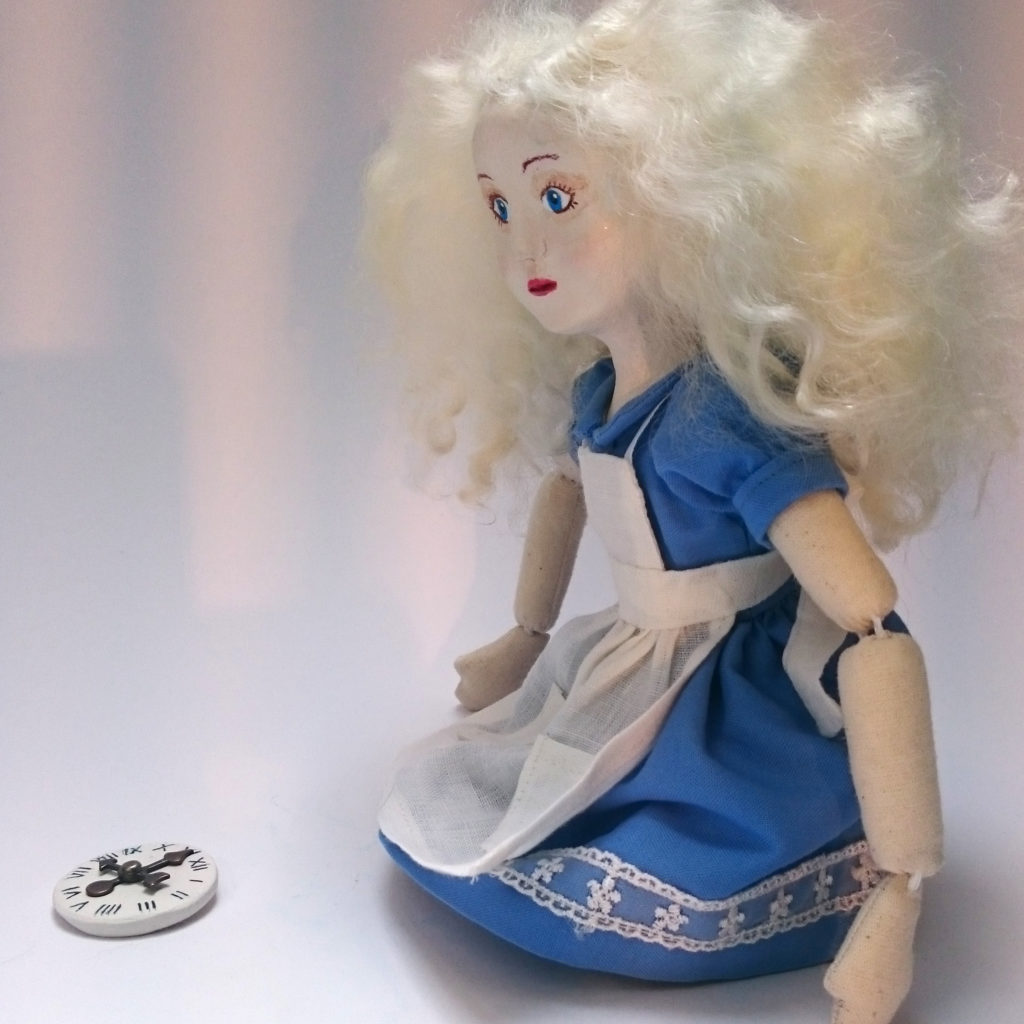 alice mixed media art doll