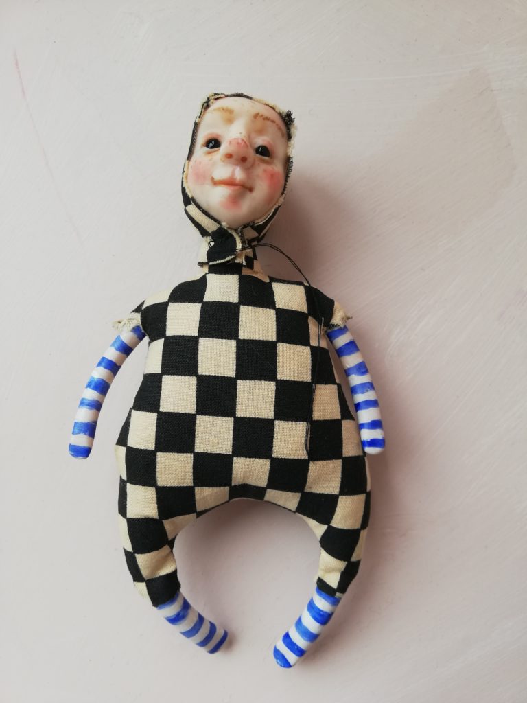 Alice in wonderland themed art doll