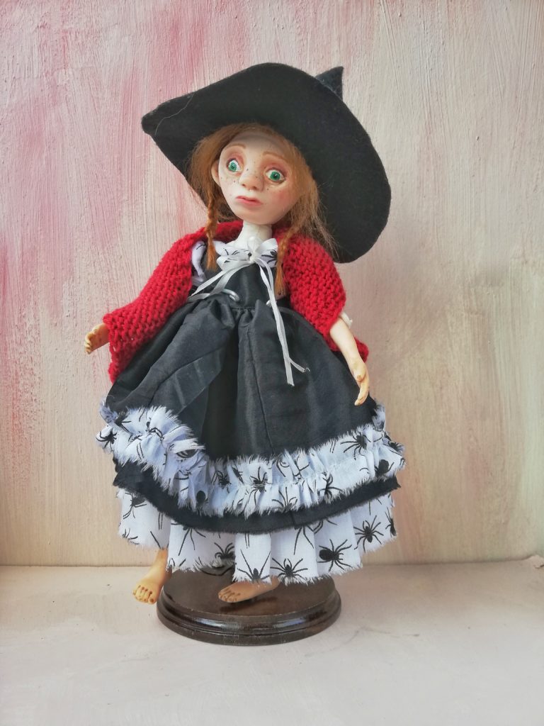 clay art doll witch