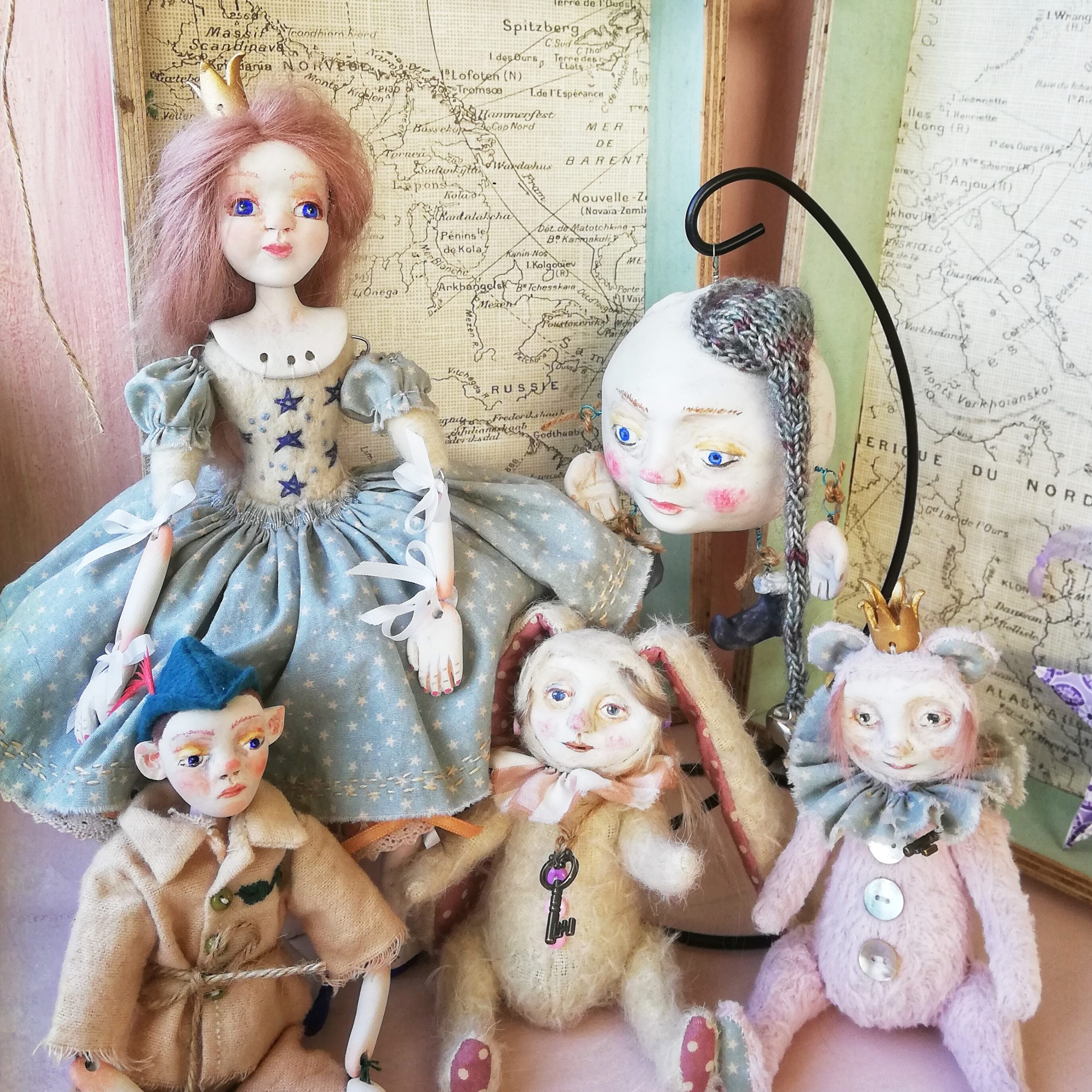 collection of art dolls Collection of art dolls