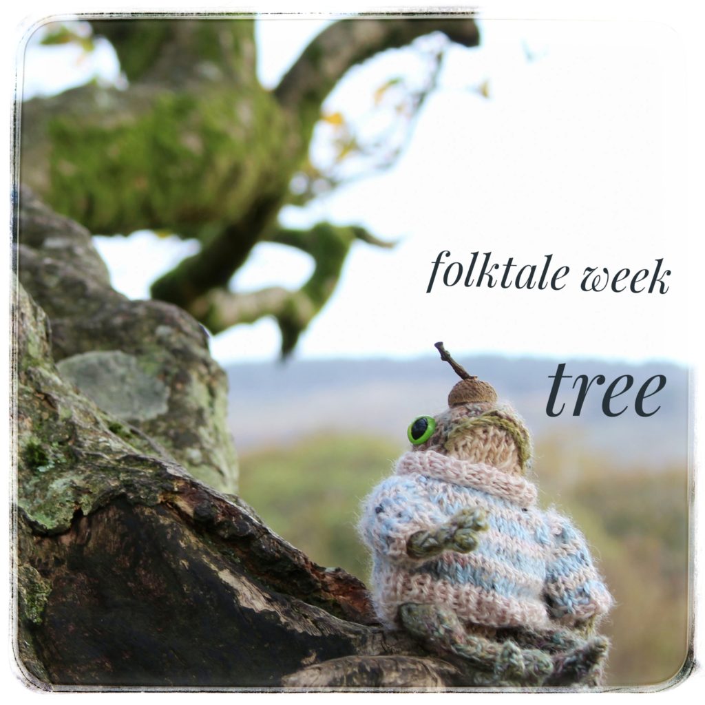 Knitted Frog Sitting in a tree