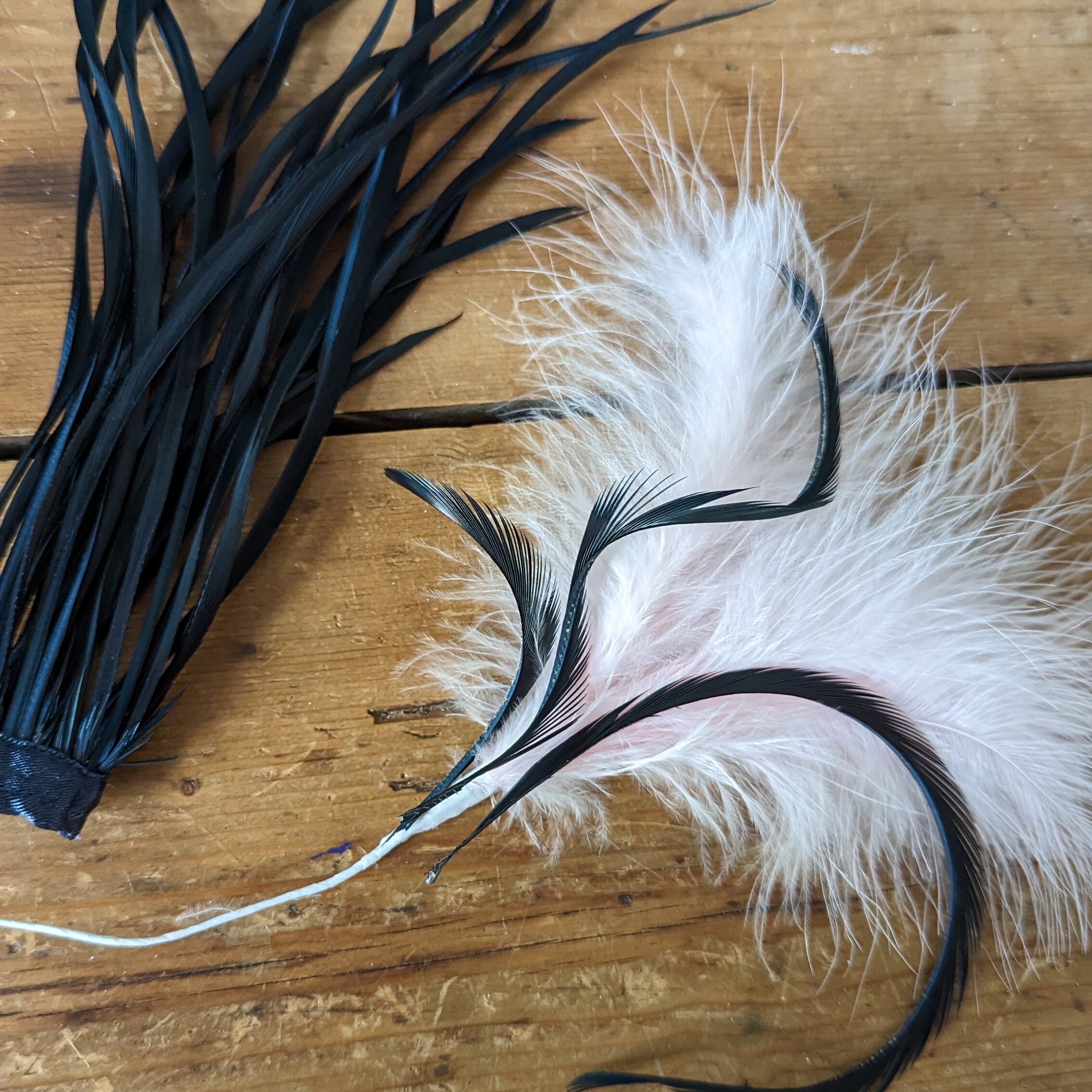 feathers for decorating a dolls top hat