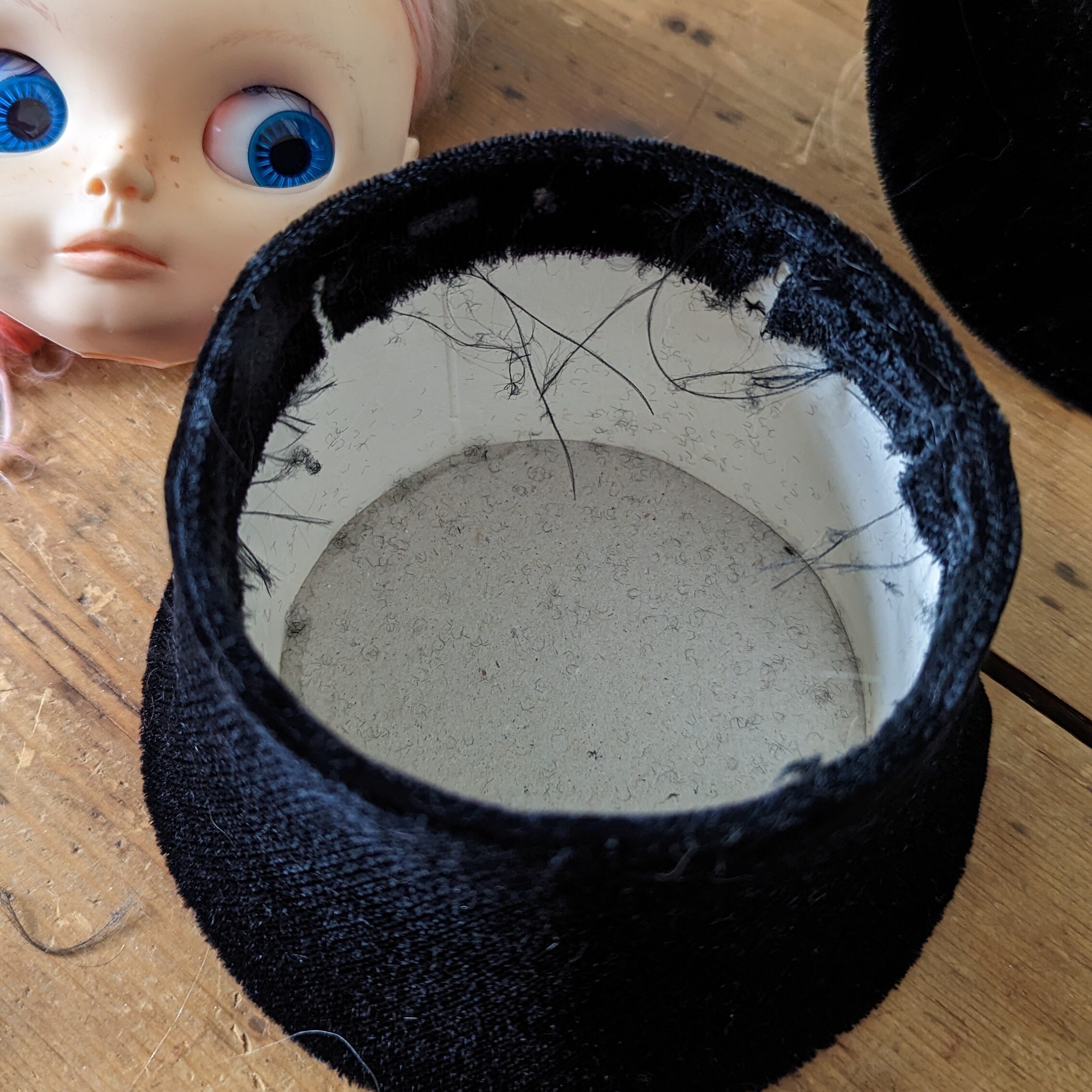 wip of a top hat for art dolls